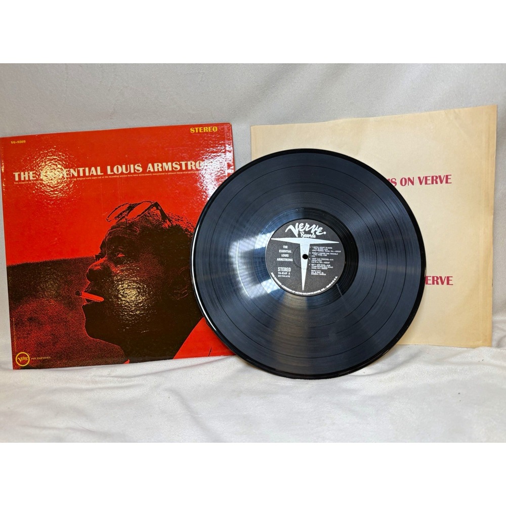 Verve Records The Essential Louis Armstrong 12" Vinyl LP 33 RPM Stereo V6-8599